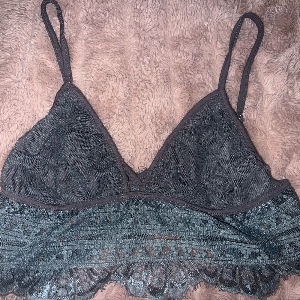 POL Charcoal Lace Bralette